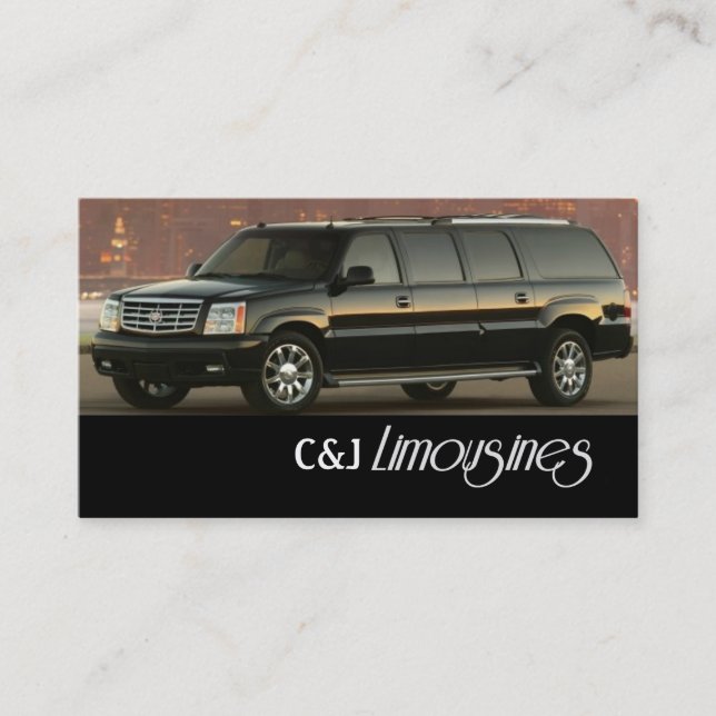 Limousines, Limo Services, Driver Carte de visite (Devant)