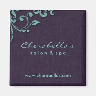 Lin Salon Spa Floral Aimant Violet Denim