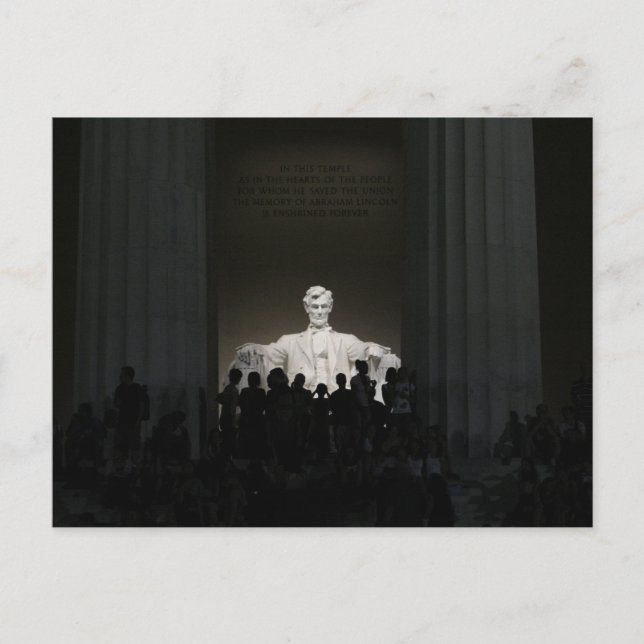 Lincoln Memorial à la carte postale de nuit (Devant)