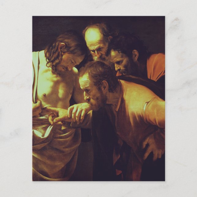 L'Incrédulité de Saint Thomas par Caravaggio (Devant)