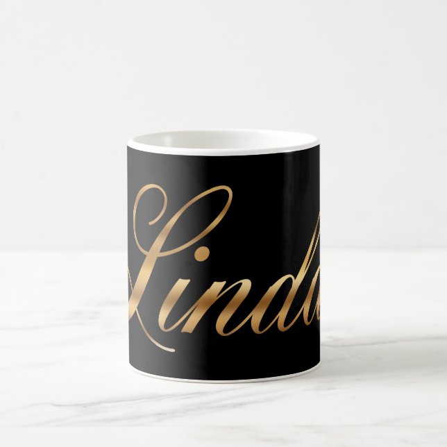 Linda gold Design Lettering Tasse (Centre)