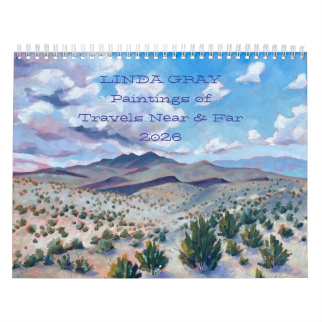 Linda Grey 2026 Calendrier Peintures de voyages (Protection)
