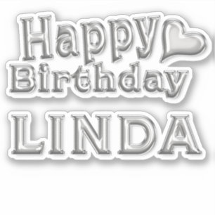 Linda Happy Birthday Autocollant Sticker