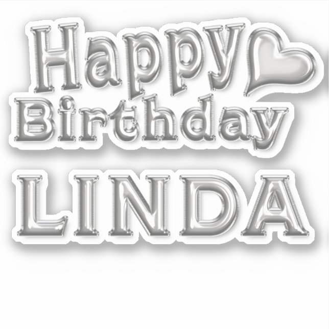 Linda Happy Birthday Autocollants (Devant)