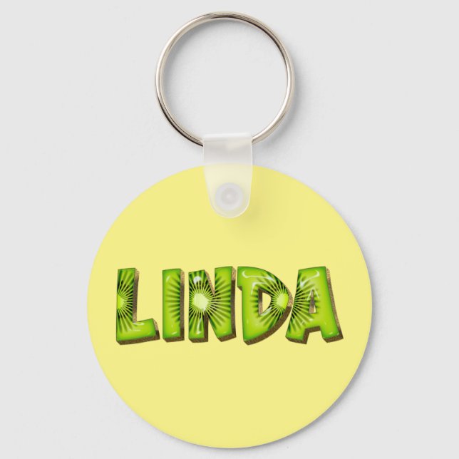 Linda Nom Kiwi Design Porte-clés (Recto)