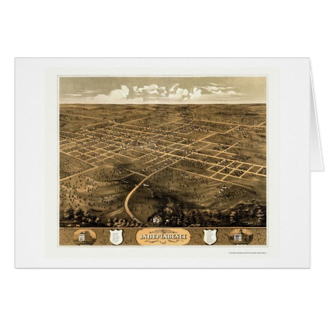 L'indépendance, carte panoramique de MOIS - 1868 (Devant horizontal)