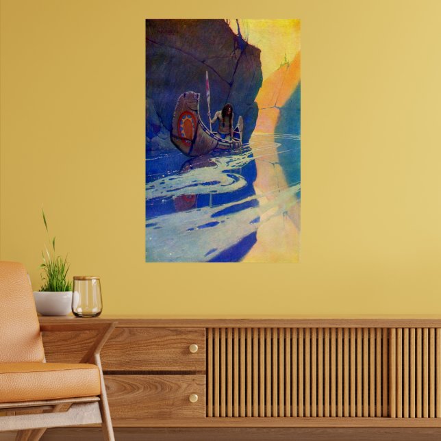 L'Indien dans sa solitude NC Wyeth 1907 Poster (Salon 2)