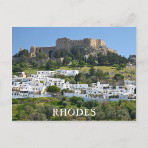 Lindos, île de Rhodes, Grèce Carte postale