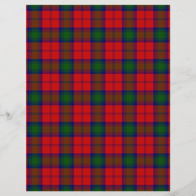 Lindsay tartan rouge vert plaid (Devant)