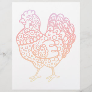 Lineart de poulet orange