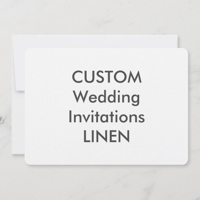 LINEN 100lb 7" x 5" Invitations de mariage (Devant)
