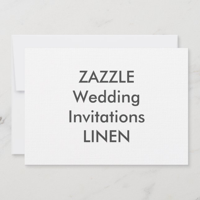 LINEN 7" x 5" Invitations de mariage (Devant)