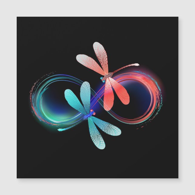 L'infini avec des libellules lumineuses (Devant)