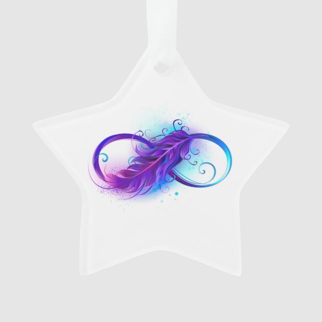 L'infini avec plume violette (devant)