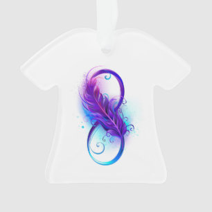 L'infini avec plume violette