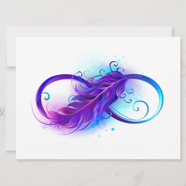 L'infini avec plume violette (Devant)