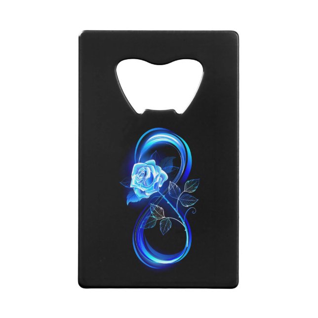 L'infini lumineux avec une rose bleue (Devant)