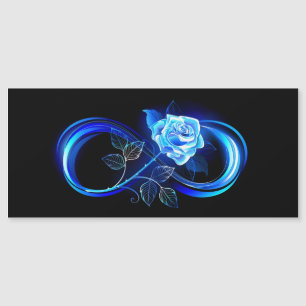 L'infini lumineux avec une rose bleue