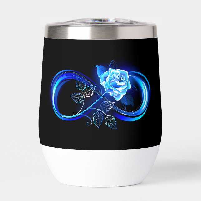 L'infini lumineux avec une rose bleue (Avant)