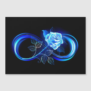 L'infini lumineux avec une rose bleue