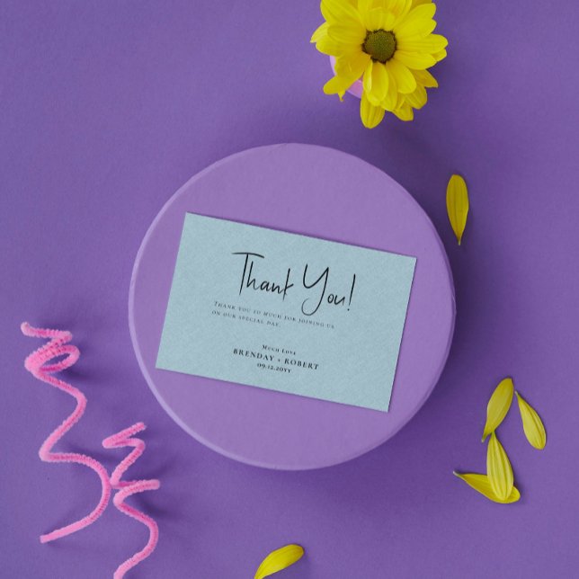 Linge bleu Carte de remerciements de bienvenue à s (Créateur téléchargé)