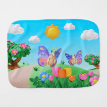 Linge de bébé avec aménagement paysager