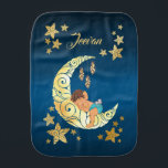 Linge De Bébé Baby Ganesha sleeping amongst the moon and stars<br><div class="desc">This illustration depicts baby Ganesha sleeping on a golden moon amongst the stars. The design is based on the Hindu dieu Ganesha (also known as Ganapati), the dieu with the head of a elephant. Ganesha is one of the most loved gods and is widely revered as the remover of obstacles...</div>