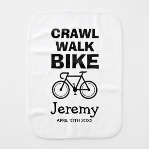 Linge De Bébé Crawl walk vélo drôle moto citation personnalisée