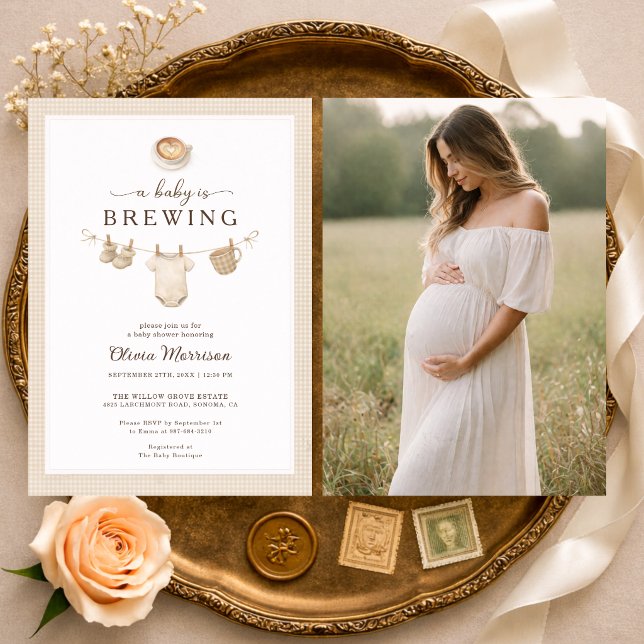 Linge de bébé en préparation Invitation Baby Showe (Créateur téléchargé)