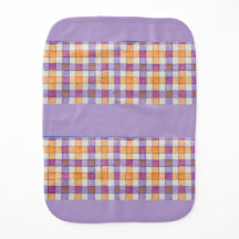 Purple blanc et orange en vichy tissu pour bébé