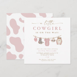 Linge de bébé rose pour petite cowgirl Baby Shower