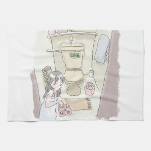 Linge De Cuisine さ に じ est 手; お est し est que し est le 洗 de la poli