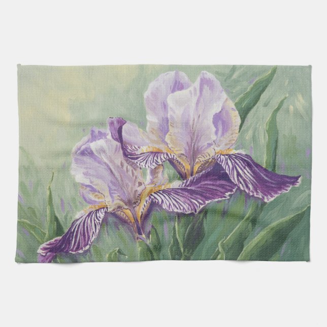 Linge De Cuisine 0455 Iris pourpres (Horizontal)
