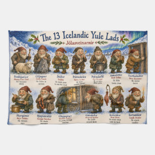 Linge De Cuisine 13 lutins de Noël islandais Christmas reykjavik