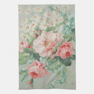 Linge De Cuisine 1890 British Vintage Fabric Roses & Daisies
