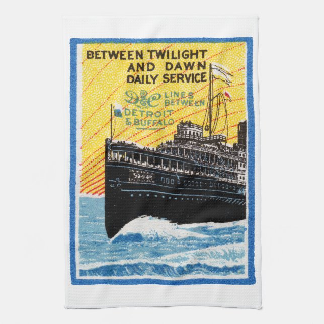 Linge De Cuisine 1910 Détroit à Buffalo Steamship (Vertical)