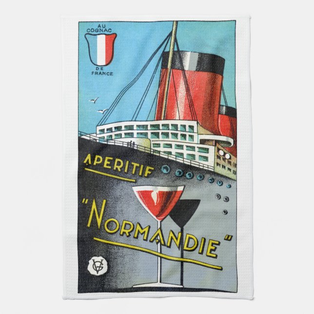 Linge De Cuisine 1930 Français Apertif Normandie (Vertical)