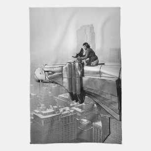 LINGE DE CUISINE 1935 MARGARET BOURKE NEW YORK CITY PHOTO ANCIENNE