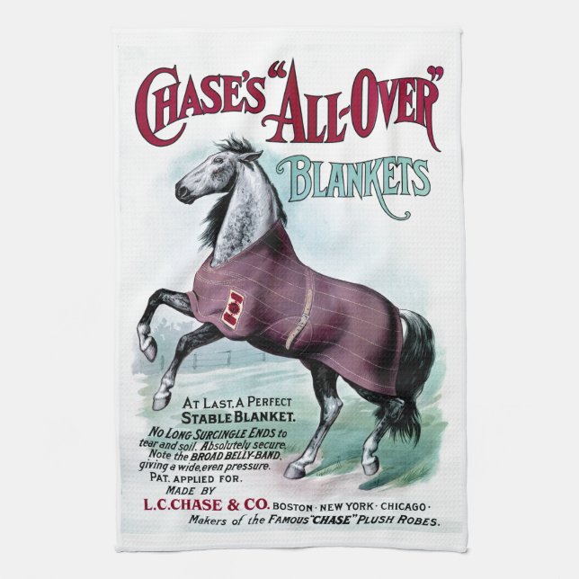 Linge De Cuisine 19e C. Couvertures Chase Horse (Vertical)
