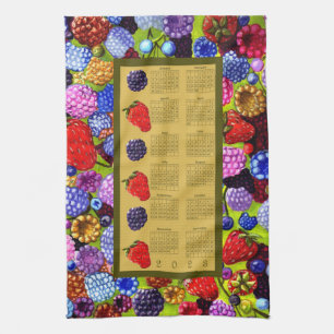 Linge De Cuisine 2023 Calendrier Berries Blackberries Fraises