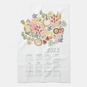 Linge De Cuisine 2023 Tea Towel Calendar Alimentation Lover Kitchen