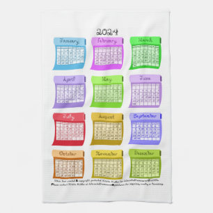 Linge De Cuisine 2024 Calendrier Boulons de structure Police de tis