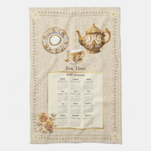 Linge De Cuisine 2025 Calendrier Tea Time ou message personnalisé