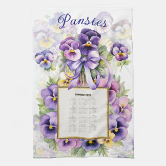Linge De Cuisine 2026 Calendar Towel Pansy Pansies