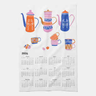 Linge De Cuisine 2026 Folk Art Cottagecore Calendrier des pauses ca
