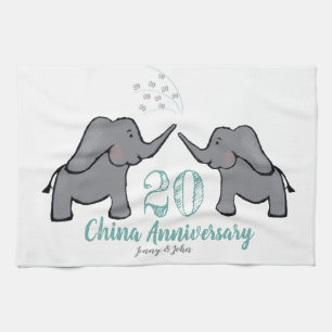 Linge De Cuisine 20e anniversaire de la chine mariage éléphant mign