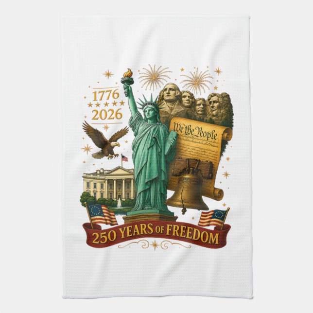 Linge De Cuisine 250 ans de liberté américaine (Vertical)