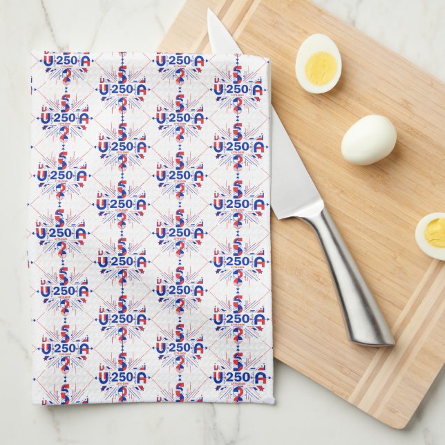 Linge De Cuisine 250e anniversaire de l'Amérique (Quart Plié)