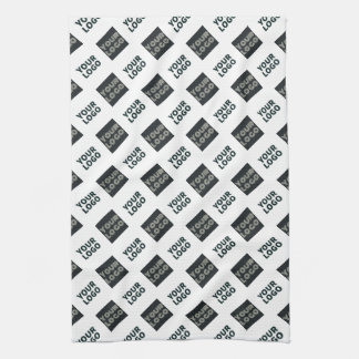 Linge De Cuisine 2 Logo's Diagonal Repeating Logo | White