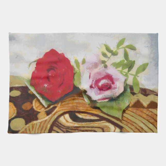 Linge De Cuisine 2 tableaux rose (Horizontal)